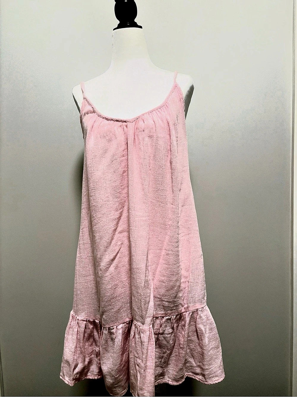 Billabong Pink Mini Dress Size M- small blue mark on strap